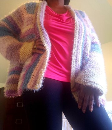 Fuzzy Blanket Cardigan