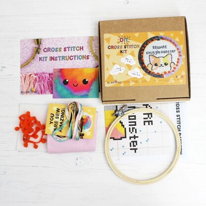 Ellbie Co. Snuggle Monster Cross Stitch Kit