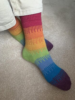 Melting Rainbow Socks