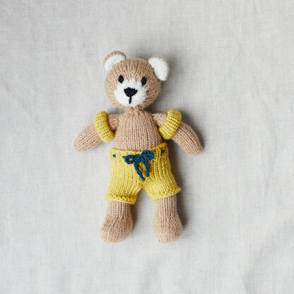 Summer Teddy Bear - Toy Knitting Pattern for Kids in Debbie Bliss Baby Cashmerino