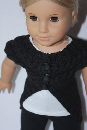 Cable Shrug for 18 inch Dolls