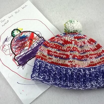 Kids Coloring Book Knitted Hat