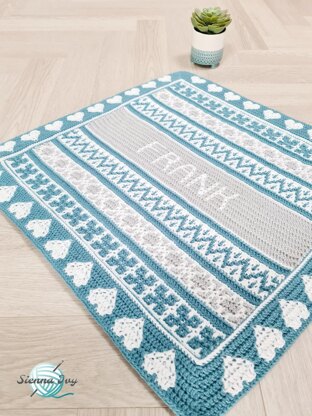 Personalised mosaic crochet blanket, any name!