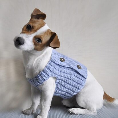 Blue Dream Dog Sweater - knitting pattern