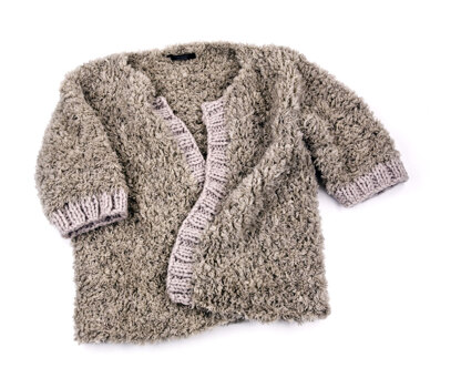 Rib Edge Fur Jacket in Erika Knight Fur & Maxi Wool