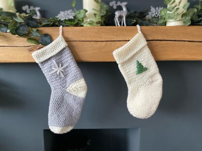 Herringbone Christmas Stocking