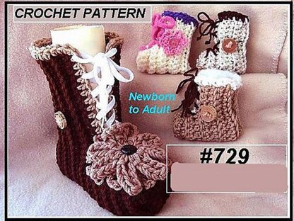 729 BOOTIES OR SLIPPERS, Baby, child, adult