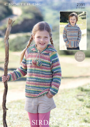 Jumpers with and without a hoodie in Sirdar Crofter DK - 2391