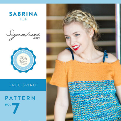 Sabrina Top in West Yorkshire Spinners Signature 4 Ply - Downloadable PDF