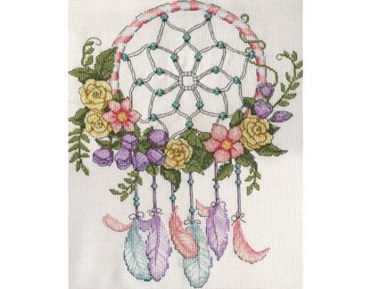 Design Works Pastel Dreamcatcher Cross Stitch Kit - 25.4 x 30.48cm