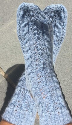 Cable & Lace Socks