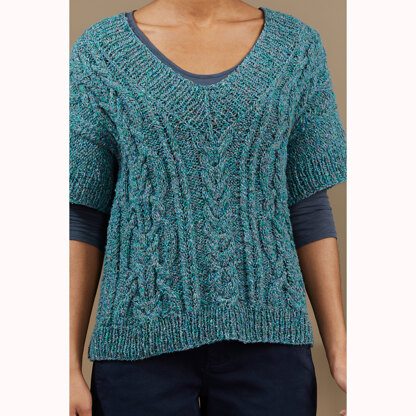 Lakeridge Pullover - Jumper Knitting Pattern for Women in Tahki Yarns Whidbey