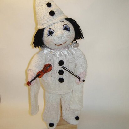 Pierrot the sad clown - knitting pattern