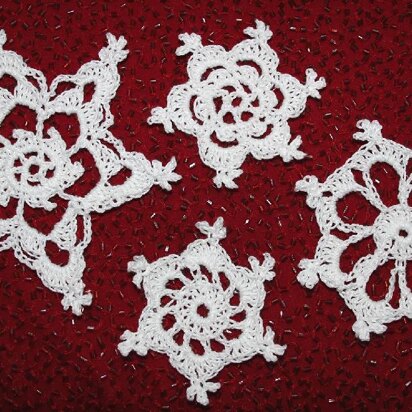 Four Easy Crochet Snowflakes
