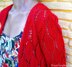 Red leaf lace cardi