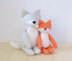 Stuffed medium fox and wolf