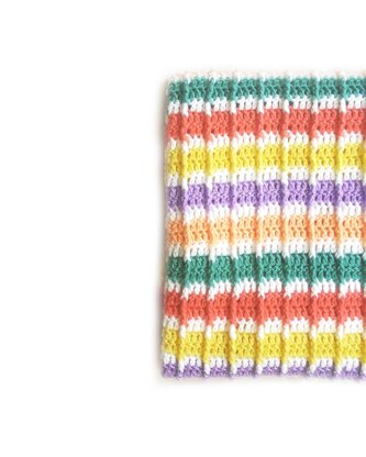 Colorful Stripes Crochet Blanket Pattern