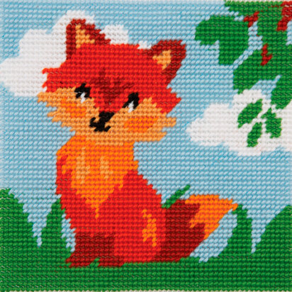 Anchor 1st Kit - Friendly Fox Tapestry Kit - 15cm x 15cm