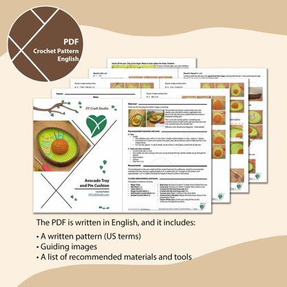 Avocado Tray and Pin Cushion