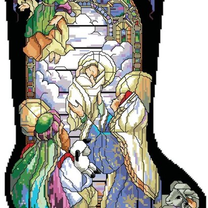 Tiffany Nativity Stocking - PDF