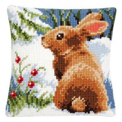 Vervaco Cushion Hare Cross Stitch Kit