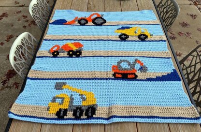 Construction Truck Baby Blanket