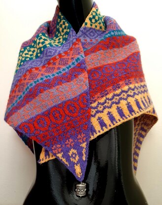 Fair Isle Triangle Shawl