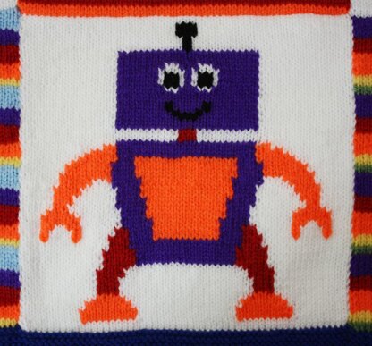 The Knitbots baby blanket