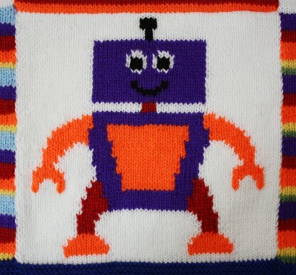 The Knitbots baby blanket