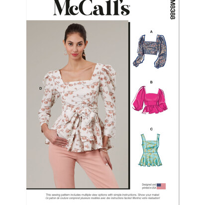 McCall's Misses' Tops M8388 - Sewing Pattern