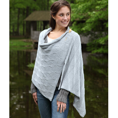 398 Beveled Silver Scarf and Wrap - Knitting Pattern for Women in Valley Yarns Southwick