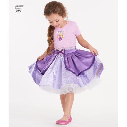 Simplicity 8627 Child's Disney Character Skirts - Paper Pattern, Size A (3-4-5-6-7-8)