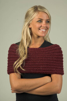 Cowl/Shoulder Wrap in Plymouth Yarn De Aire - F347 - Downloadable PDF