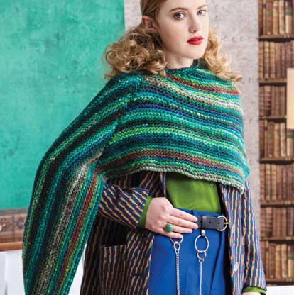 Pointed Poncho in Noro Bachi - 16086 - Downloadable PDF