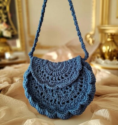 Crochet Half Circle Bag Pattern PDF + Video Tutorial – Boho Purse / Half Moon Handbag DIY
