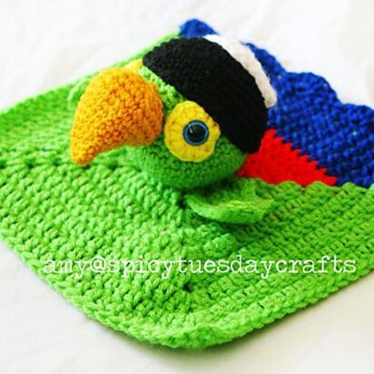 Pirate Bird Blanket Buddy pattern