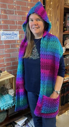 EASY BEGINNER'S Pocket Shawl with Optional Hood