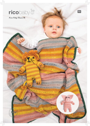 Baby's Blanket and Toy in Rico Baby Classic DK - 1034 - Downloadable PDF