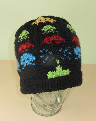 Retro Space Invaders Beanie Hat
