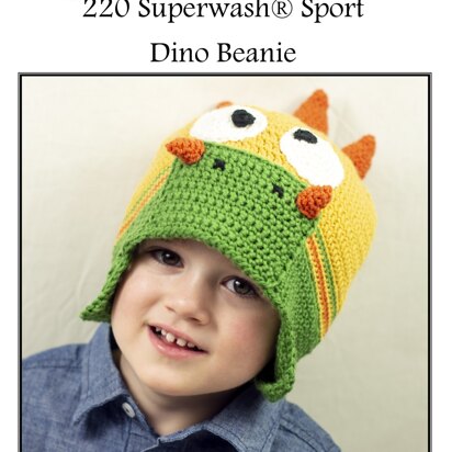 Dino Beanie in Cascade 220 Superwash Sport - DK590 - Downloadable PDF