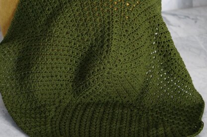 Double V stitch round blanket