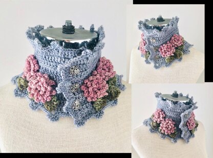 Floral Peony Neck Warmer Scarf