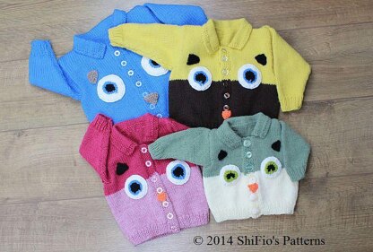 215- Owl Jackets Knitting Pattern #215