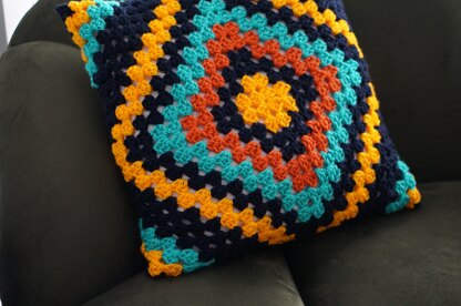 The granny square pillow cover crochet pattern