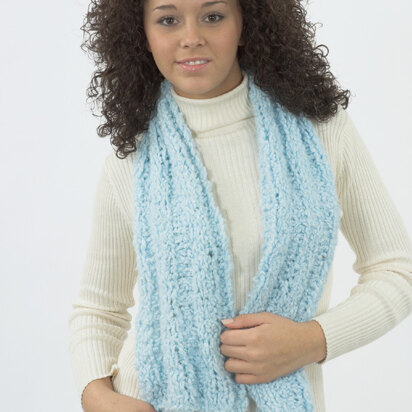 Ribbed Scarf in Plymouth Heaven - F145