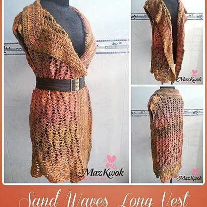 Sand Waves Long Vest