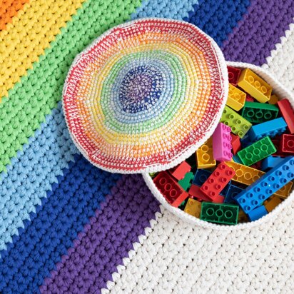 Rainbow Basket in Yarn and Colors Epic - YAC100058 - Downloadable PDF