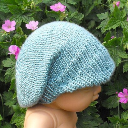 Baby Silk Peak Slouch Hat Knitting Pattern - Madmonkeyknits