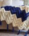 Easy Peasy Chevron Chunky Knit Throw