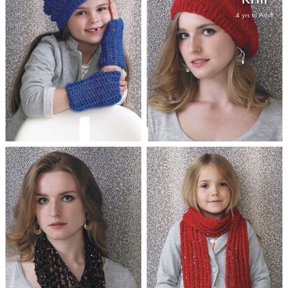 Hats, Scarf & Snood in King Cole Smooth DK and Cosmos - 4393 - Downloadable PDF